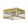 Lampe dextérieur laiton véritable verre 30 cm de large IP44 E27 carré