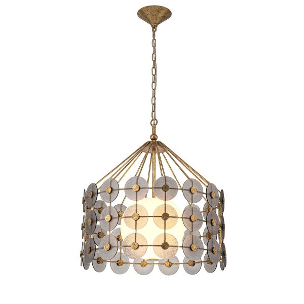 Lampe de plafonnier extérieur laiton véritable verre E27 IP44 2 flammes