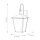 Lampe dextérieur noire mur alu verre IP44 H : 47,9 cm 2x E14
