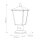 Lampe de socle Rustique IP44 hauteur 44,4 cm noir 2x E14