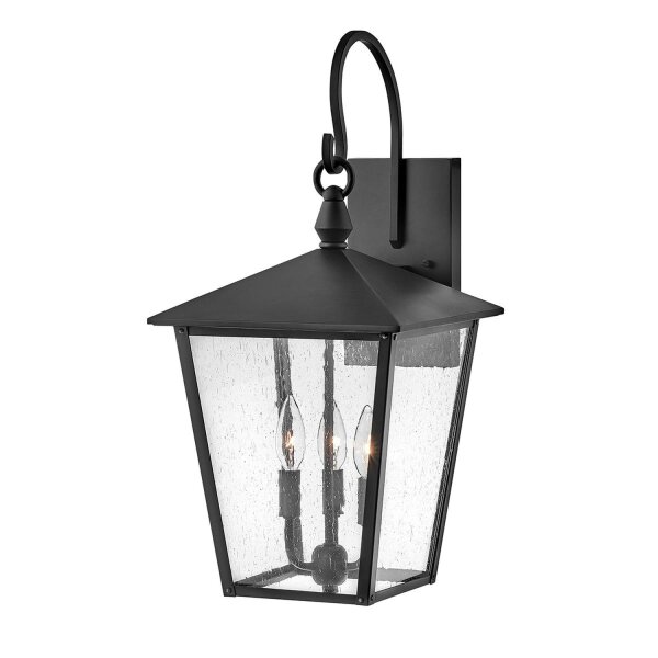 Lampe dextérieur Mur Vintage H : 58,5 cm IP44 E14 Noir