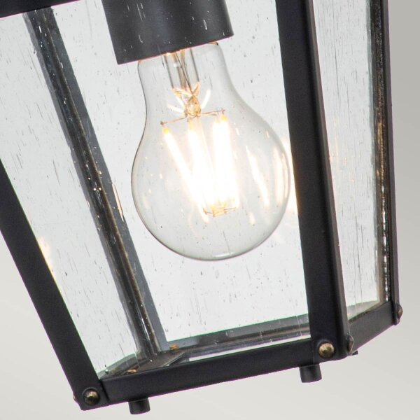 Suspension extérieure étroite 17,8 cm de large IP44 E27 noir