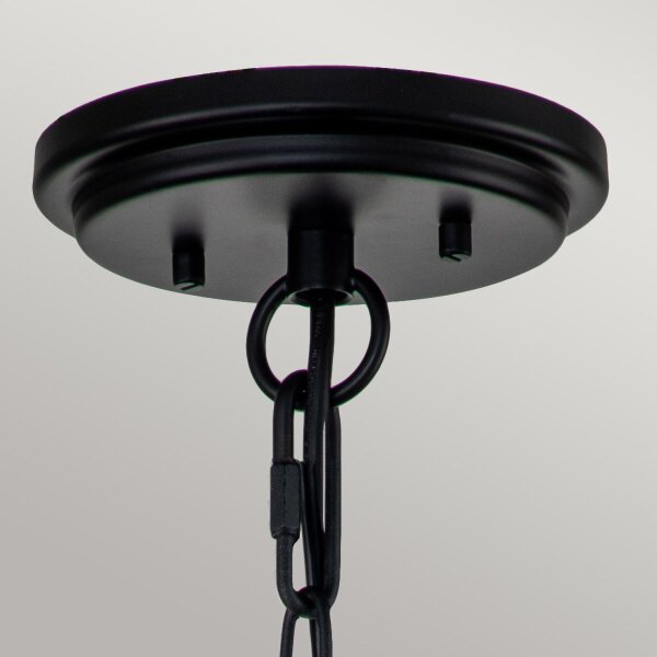 Suspension extérieure étroite 17,8 cm de large IP44 E27 noir