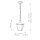 Suspension extérieure étroite 17,8 cm de large IP44 E27 noir
