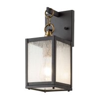 Applique vintage extérieure alu verre E27 IP44 H :...