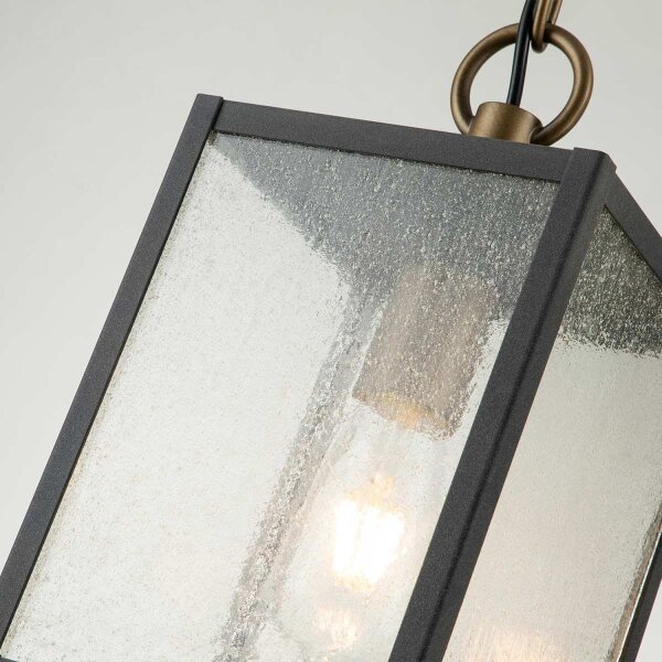 Lampe dextérieur suspendue aluminium verre E27 IP44 H : max. 197,2 cm