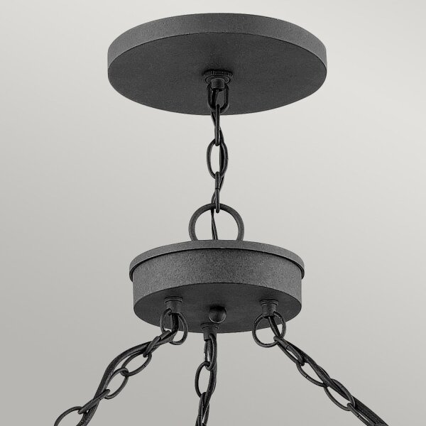 Suspension extérieure ronde Ø 94,9 cm verre alu E27 IP44