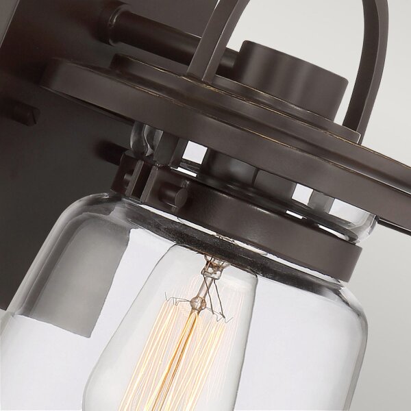 Lampe dextérieur vintage E27 aluminium verre H : 29,6 cm IP44