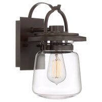 Lampe dextérieur vintage E27 aluminium verre H :...