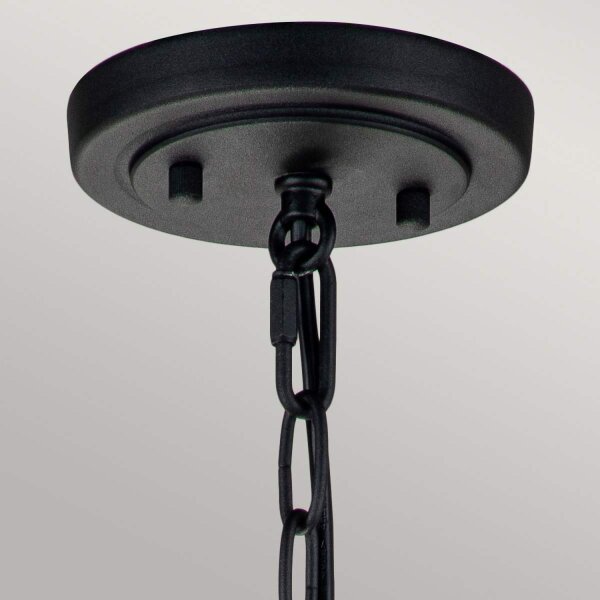 Suspension extérieure ajustable E27 IP44 Noir Maritim