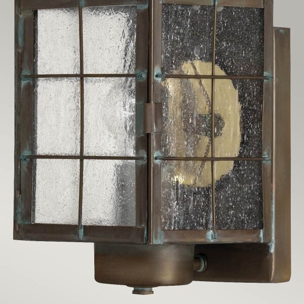 Lampe dextérieur murale en laiton verre E27 IP44 34,2 cm de haut