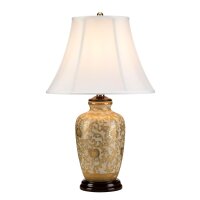 Lampe de table CHINO crème or 58cm Lampe en...