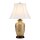 Lampe de table CHINO cr&egrave;me or 58cm Lampe en porcelaine
