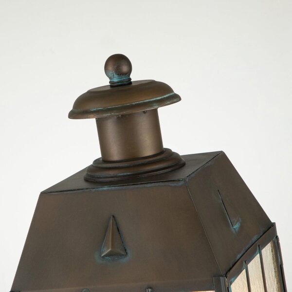 Luminaire de socle extérieur laiton massif verre 56,9 cm IP44 E14