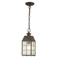 Suspension dextérieur laiton verre E27 IP44 H :...