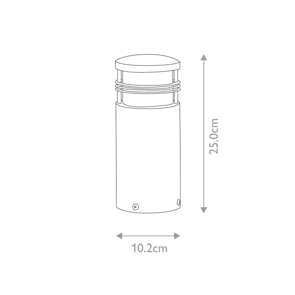 Borne déclairage en laiton véritable petite 25 cm de haut IP55 Maritim
