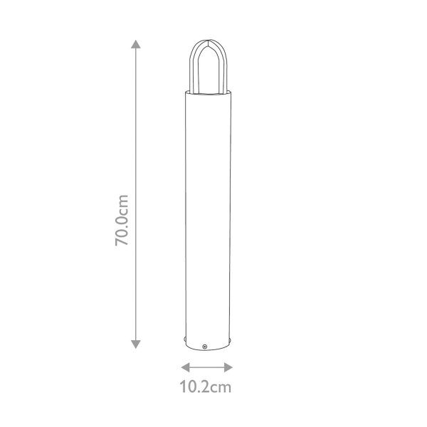 Borne déclairage en acier inoxydable verre 70 cm IP55 Maritim SKIPTON