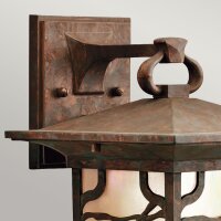 Lampe dextérieur murale cuivre antique H : 23,7 cm...