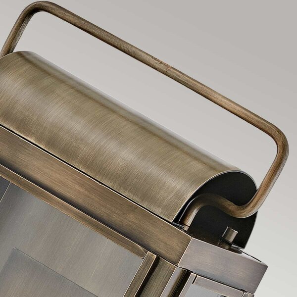 Lampe dextérieur murale IP44 H : 41,9 cm carrée en bronze vintage