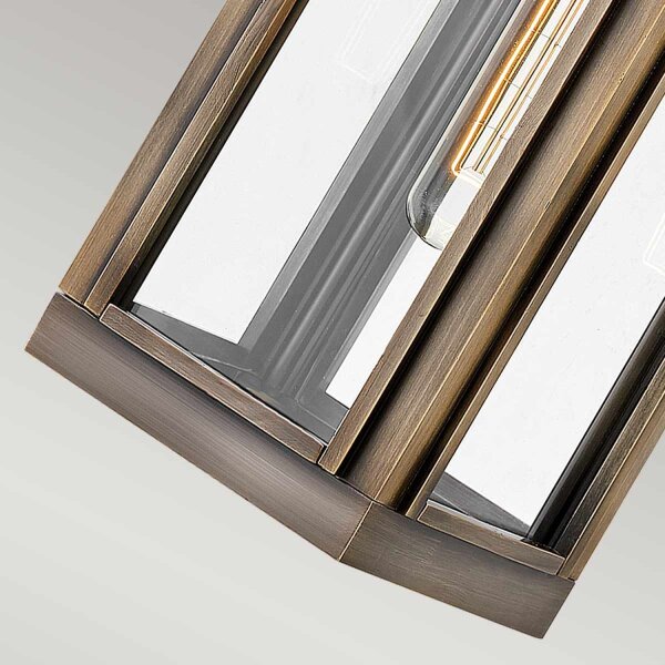 Applique murale extérieure vintage IP44 41,3 cm de haut en bronze