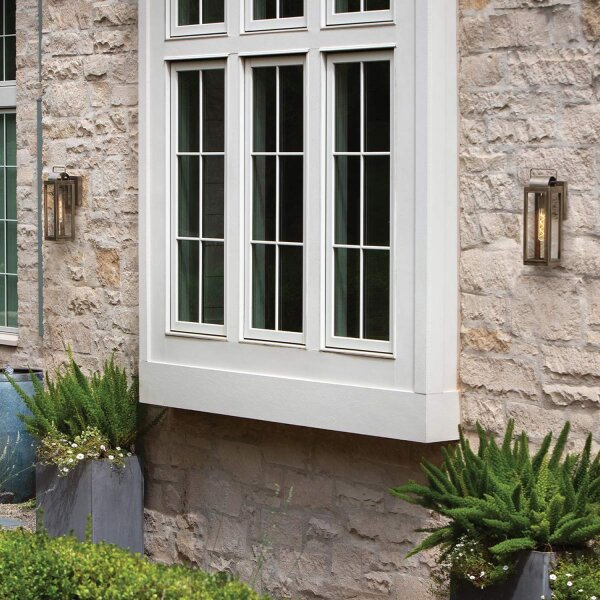 Applique murale extérieure vintage IP44 41,3 cm de haut en bronze