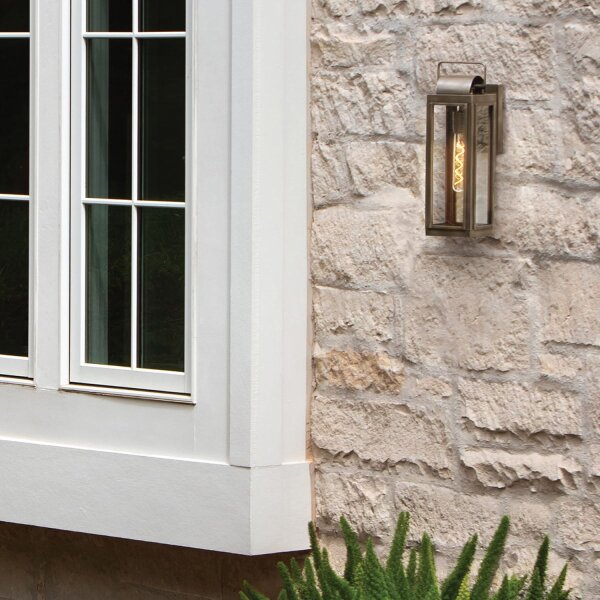 Applique murale extérieure vintage IP44 41,3 cm de haut en bronze