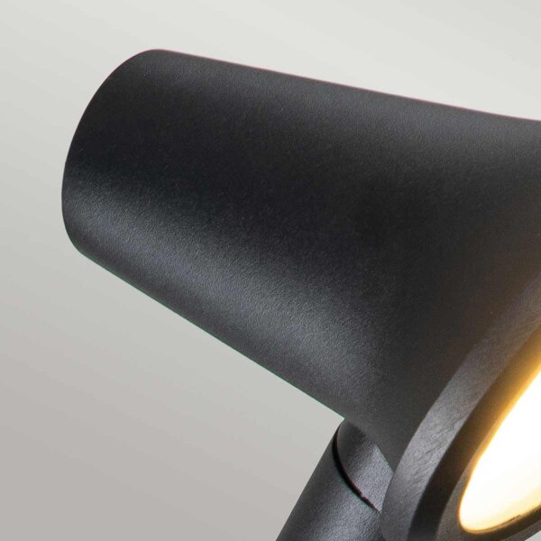 Lampe dextérieur LED acier inoxydable H : 20,8 cm IP66 noir orientable