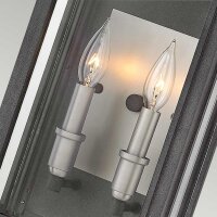 Applique extérieure aluminium verre E14 IP44 H :...