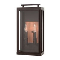 Applique extérieure alu verre H : 43,1 cm IP44 2x...