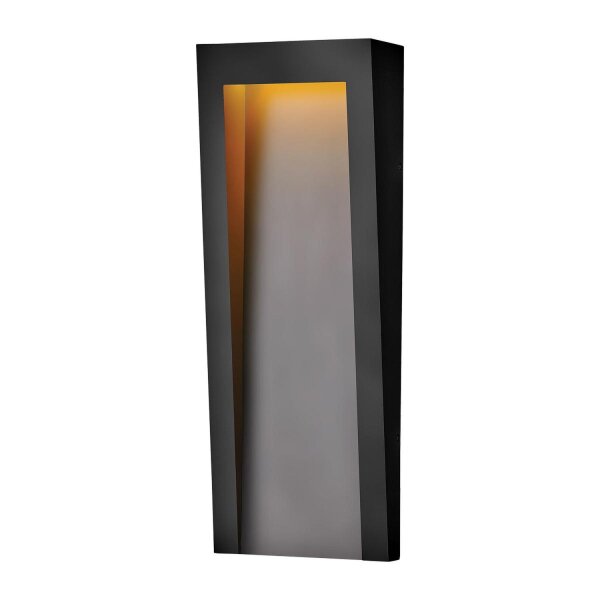 Lampe dextérieur murale LED IP44 H : 61 cm noir rectangulaire blanc chaud