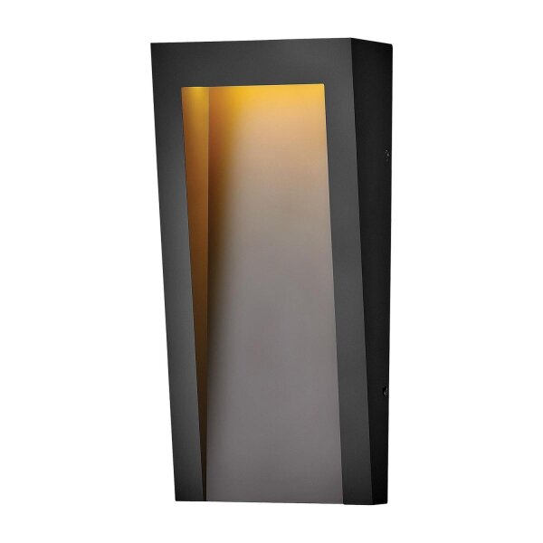 Applique LED dextérieur 38 cm de haut IP44 noire carrée TWEED