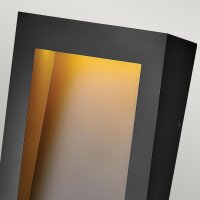 Applique LED dextérieur 38 cm de haut IP44 noire...
