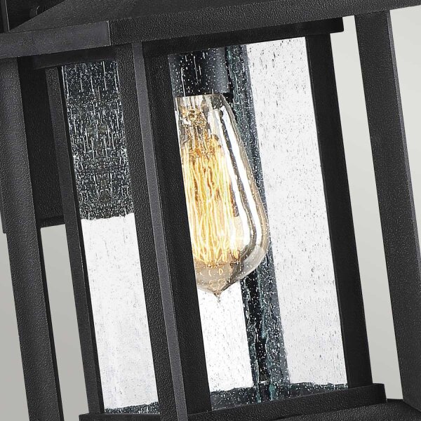 Lampe dextérieur murale E27 IP44 28 cm de haut noir vintage