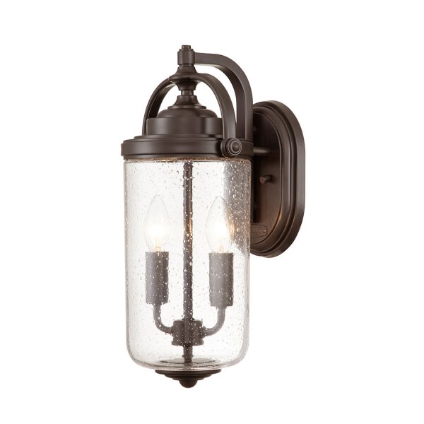 Lampe dextérieur murale verre E14 IP44 43,2 cm de haut 2x E14 Vintage