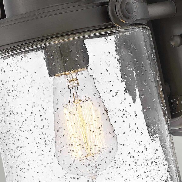 Lampe dextérieur murale E27 IP44 35,5 cm de haut Vintage en bronze