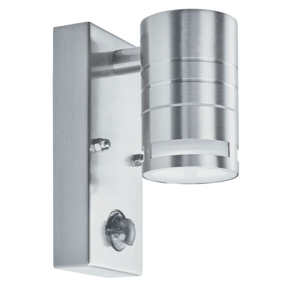 Lampe dextérieur murale IP44 avec détecteur de mouvement GU10 Acier