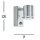 Lampe dextérieur murale IP44 avec détecteur de mouvement GU10 Acier