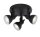 Spot de plafond noir métal flexible GU10 30 cm 3-flmg