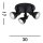 Spot de plafond noir métal flexible GU10 30 cm 3-flmg