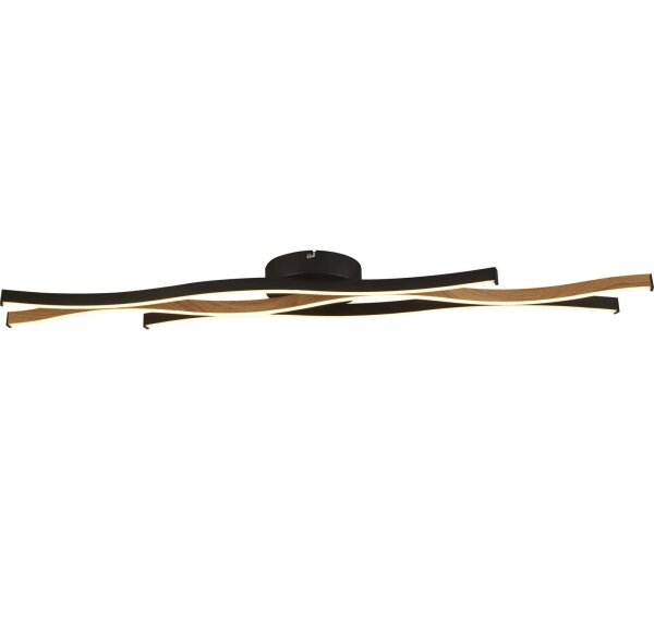 Lampe de plafonnier LED à intensité variable Noir Naturel L:108 cm 953 lm