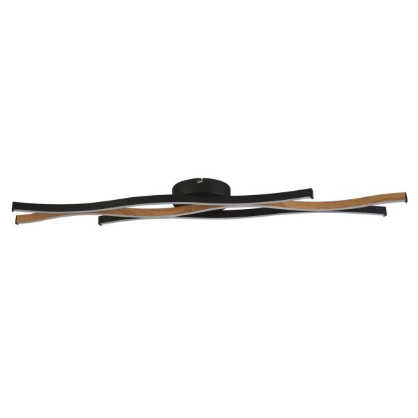 Lampe de plafonnier LED à intensité variable Noir Naturel L:108 cm 953 lm