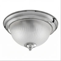 Lampe de plafonnier verre métal E14 IP44 29 cm...