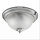 Lampe de plafonnier verre métal E14 IP44 29 cm rond en chrome