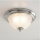 Lampe de plafonnier verre métal E14 IP44 29 cm rond en chrome