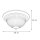 Lampe de plafonnier verre métal E14 IP44 29 cm rond en chrome