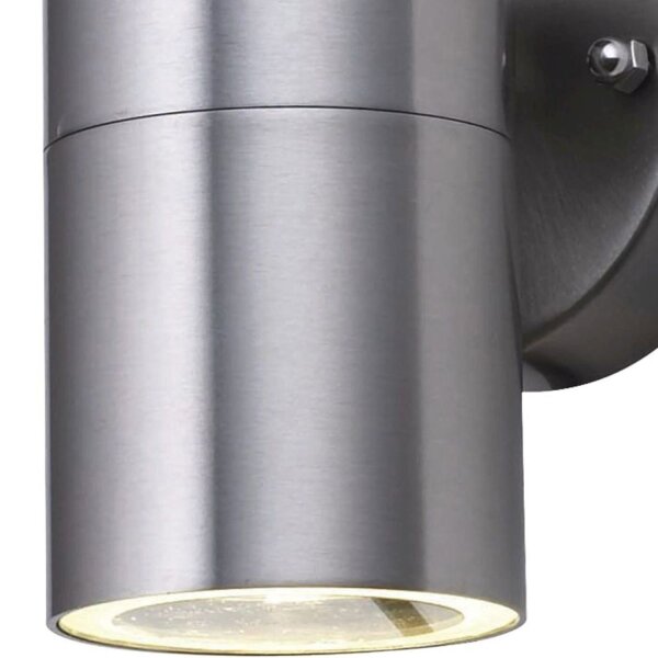 Applique murale extérieure Downlight acier IP44 GU10 H:12 cm