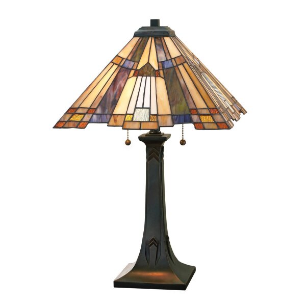 Tiffany Lampe de Table Interrupteur à Tirette H:64cm Lampe