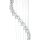 Suspension LED verre métal L:45 cm 3 W 20 flammes