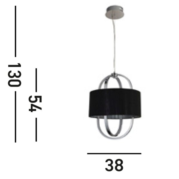 Blendarme LED Lampe à suspendre tissu métal blanc chaud Ø38 cm
