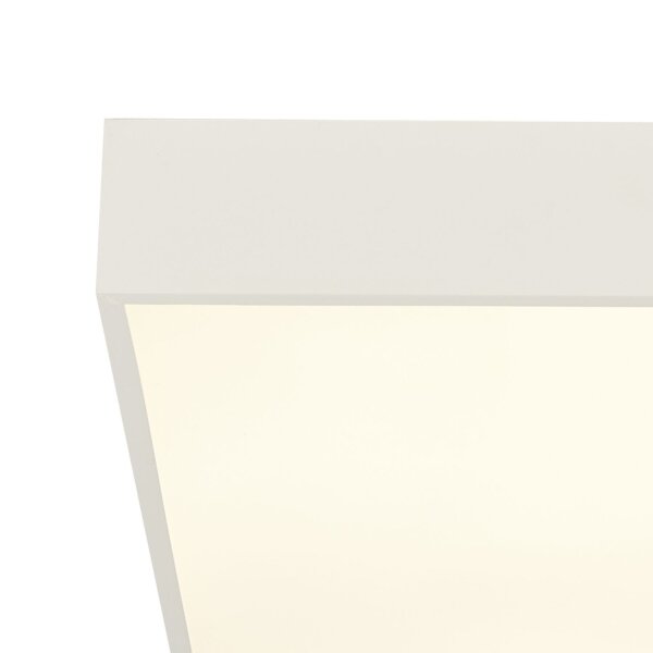 Lampe de plafonnier LED Aluminium 16 W 3000 K IP44 L:30 cm Blanc